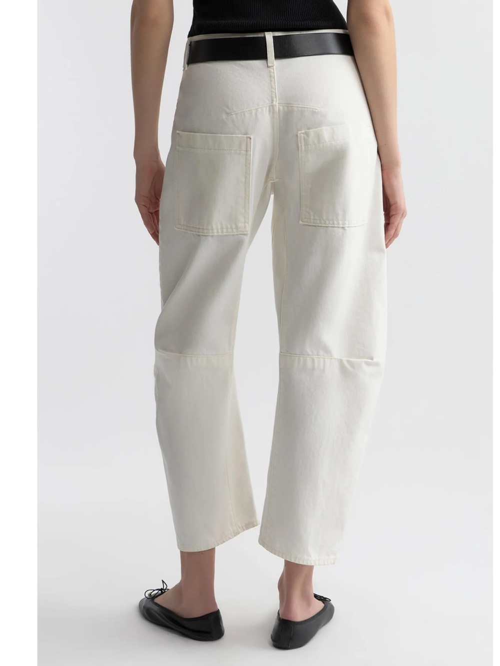 Nili Lotan Shon Jeans Cotton Cream Size 31 - Picture 3 of 14